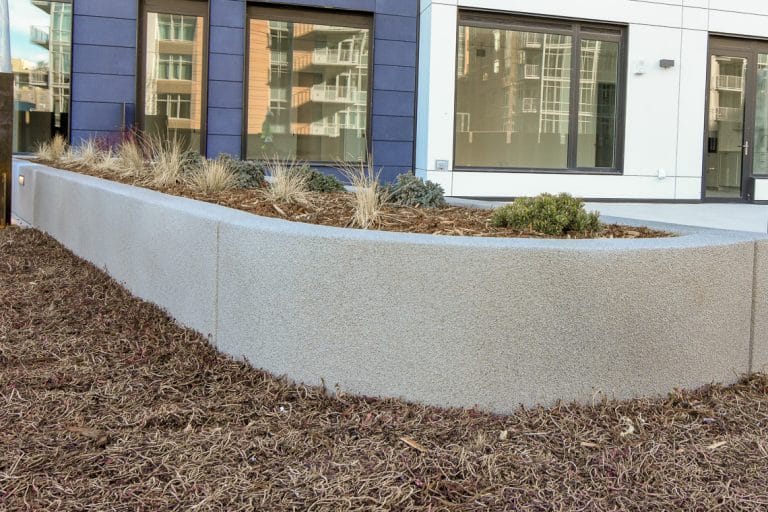Planter wall Microtop - ST Concrete Overlay - Colorado Hardscapes