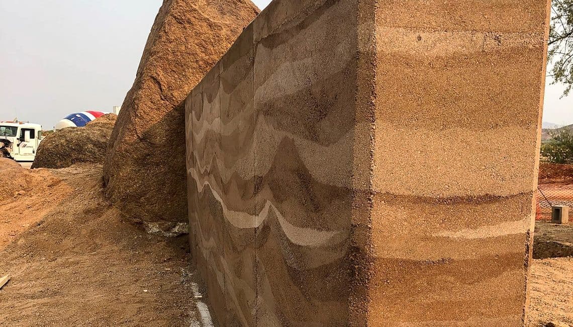 Storyrock Rammed Earth wall in Arizona